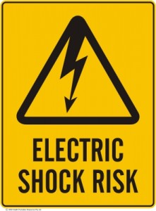 Electric Shock Risk Sign