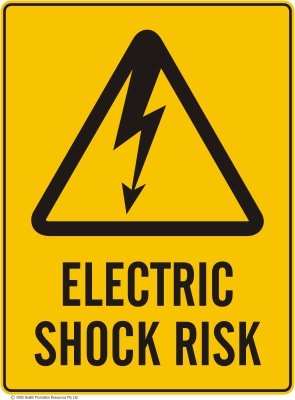 Electric Shock Risk Sign