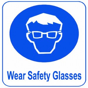Wear Safety Glasses sign
